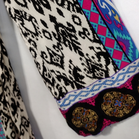 Flying Tomato Artsy Blouse Dress Women's S Multicolor Boho Retro 90s Y2K Casual - Picture 3 of 7